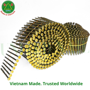 ตะปูเหล็กม้วนสำหรับพาเลท ขนาด 1-3/4 นิ้ว x 0.092 นิ้ว จำนวน 9000 ชิ้น แบบ OEM เคลือบสีเหลือง หัววงแหวน/เรียบ/เกลียว  สำหรับงานอุตสาหกรรม ความโค้ง 15-16 องศา - Product Image 4