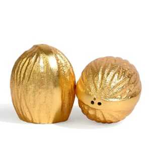 Antique Style Silver Acorn <b>Salt</b> and Pepper Shakers Set Novelty Leaf Base Pedestal Metal Cruet Traditional Spice Dispenser - Product Image 5