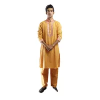 STUDIO-N Kurta en coton traditionnel indien mi-long pour homme, séchage rapide, confortable, idéal pour les fêtes, les occasions festives et le quotidien