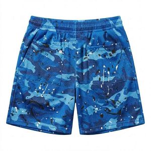 Men <b>Athletic</b> Mesh Shorts Paint Print Basketball Gym Workout Casual Shorts - Product Image 2