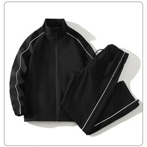 Survêtements en molleton épais 350G pour hommes et femmes, ensemble de survêtement décontracté pour femmes avec broderie imprimée et chevilles élastiquées - Product Image 2