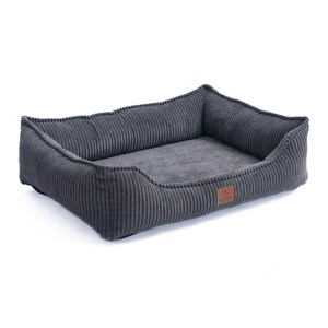 Tente tipi pour chien en tissu Oxford rayé avec lit en fausse fourrure, maison pliable pour animaux de compagnie d'intérieur pour chiens, toutes saisons, style minimaliste - Product Image 2