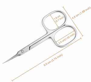 Ciseaux à ongles en acier inoxydable pour droitiers, lame droite, pointe acérée, manche rond, outil de manucure durable pour adultes, soin des cuticules - Product Image 3