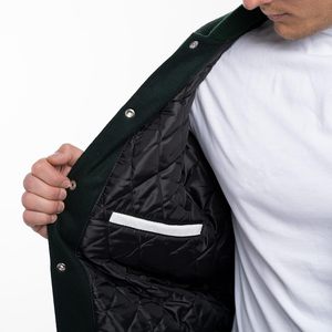 OEM Custom Embroidery Logo Street Wear Wool Varsity <b>Jacket</b> Colorful <b>Long</b> Sleeve Baseball Varsity <b>Jacket</b> - Product Image 5