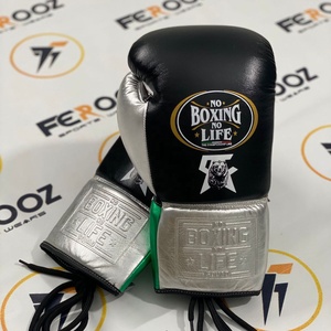Último Modelo No Boxing No Life, Guantes de Boxeo con Cordones en Verde, Blanco, Rojo y Negro, Precio al por Mayor, Guantes Personalizados con Nombre - Product Image 2