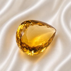 Wholesale Good <b>Fire</b> Yellow No 1 Pice Natural Yellow Citrine Pear Cut Loose Gemstone Faceted Quartz <b>Stone</b> for Jewelry Making - Product Image 4