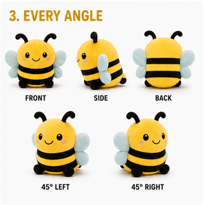 Peluche abeille pour chien, jouet à mâcher mignon pour chien, jouet couineur pour chien, jouet durable pour animaux de compagnie, jouet de dentition pour chiot, jouet interactif pour chien - Product Image 4