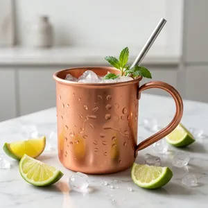 Taza de Cobre Hecha a Mano, Taza Tradicional de Metal para Beber, Vajilla Rústica para Cocina, Decoración para el Hogar, Regalo - Product Image 6
