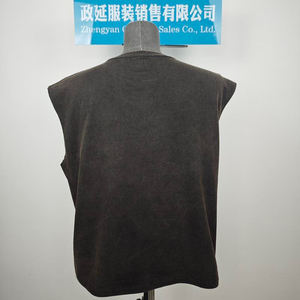 Camisetas sin mangas 2026, camisetas oversize, camisetas sin mangas de algodón pesado con lavado ácido para hombre, ropa personalizada para hombre - Product Image 2