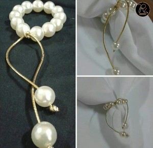 Handcrafted <b>Red</b> Color Beaded Napkin Ring With Golden Accents for Decore Table On Special Events - Product Image 5