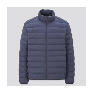 Veste matelassée bleu marine pour homme, col montant, fermeture éclair sur le devant, imperméable, coupe-vent, décontractée, couleur unie, polyester, hiver - Product Image 2