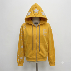 Nouveau style – Sweat à capuche zippé en tissu 100 % coton, coupe oversize, avec manches imprimées et logo frontal – Décontracté, unisexe, idéal pour l'automne - Product Image 6