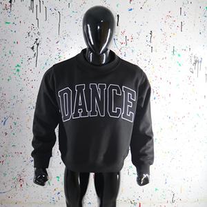 Sudadera DANCE con cuello simulado, 450 GSM, nombre personalizado, bordado con apliques, corte holgado, 100% algodón, felpa francesa. - Product Image 4