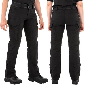 2022 Keven Impex KI-714 Women's <b>Elastic</b> <b>Waist</b> Mid Rise Solid Spandex/Cotton Cargo Pants Pockets Quick Dry Moto Biker Style - Product Image 4