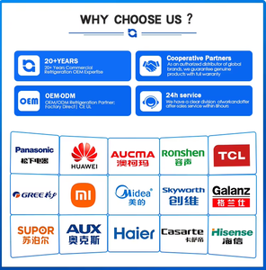 Refrigerador de pie de supermercado con cinco estantes con recubrimiento de polvo ajustables y paneles de puerta de vidrio duraderos - Product Image 5