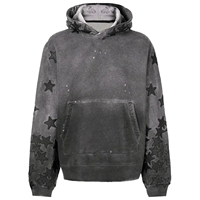 Ensemble de survêtement Y2K personnalisé pour homme, style streetwear, avec sweat à capuche délavé et pantalon de survêtement évasé à jambe large, vêtements vintage hip-hop épais