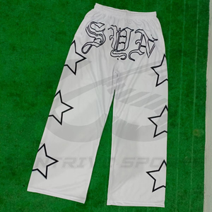 Pantalones de chándal anchos de algodón 100% French Terry para hombre, con estampado de letras personalizado, color liso, al por mayor - Product Image 1