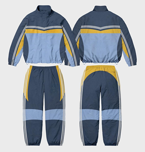 DIGGA CREATIONS Chándal unisex con bloques de color, manga larga, cuello con cremallera y capucha, informal, impermeable, transpirable, ligero y de secado rápido - Product Image 4