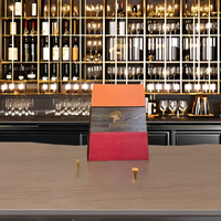 Porte-menus en cuir PU durable de qualité supérieure, design gaufré nickelé, logo couleur personnalisé, certifié ISO pour hôtels et restaurants