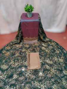 Super Quality Latest Fashion Somalian <b>Brasso</b> Dirac With Floral & Leafy Pattern And Intricate Tube Beads Work For Somalian Wear - Product Image 4