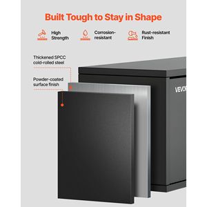 Armadio Metallico da Parete 27.56L X 12.01P X 14.02A Pollici, Armadietto Galleggiante per Attrezzi da Garage con Porta a Ribalta, Capacità di Carico 120 Libbre per Ripiano - Product Image 6