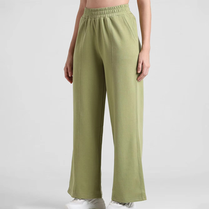 Pantalones Deportivos de Pierna Ancha para Mujer, Cintura Media, Cintura Elástica, Logotipo Personalizado, Pantalones Casuales para Descansar, Suaves, Elásticos y Cómodos, Ropa Urbana - Product Image 3