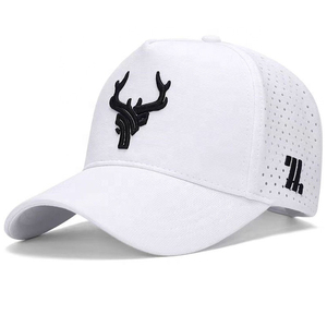 Customize Quick Dry Golf Hat Embroidered Performance Snap Back Cap Hat Curved Brim Water Resistant Perforated Snap Back Golf Hat - Product Image 4