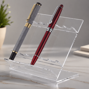 Factory Wholesale Transparent Acrylic Pen Holder Display Stand – 6 Slots Eco-Friendly Lightweight Desktop Organizer - Product Image 3
