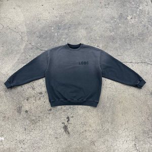 2026 Hot Sale Custom Heavy Weight Fleece Winter Vintage Acid Wash Sun Fade <b>Sweatshirt</b> Sweatpants SweatSuit Quarter-<b>zip</b> Tracksuit - Product Image 5