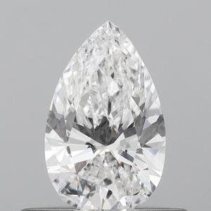 Diamant de laboratoire de forme poire taille idéale 0,42 ct D VVS2 CVD certifié IGI - Product Image 1