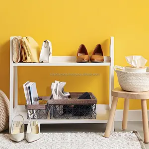 Cesta colgante de alambre de hierro industrial Zahid Export estilo japonés Zen para almacenamiento en el hogar con ganchos y soportes, mango de madera, apta para lavavajillas - Product Image 3