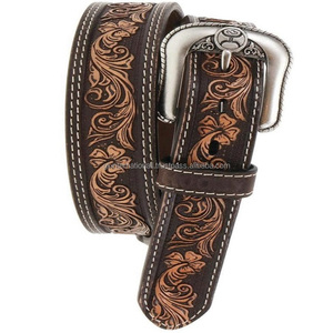Custom Design Hand Carving & <b>Engraving</b> Natural Cowhide Men's Fashion Western Leather <b>Tooling</b> Belt All Sizes Bulk Order Accepted - Product Image 5