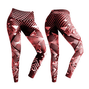 Nouveaux modèles de leggings de yoga taille haute Leggings pour femmes imprimés par sublimation Leggings de course de yoga fitness - Product Image 5
