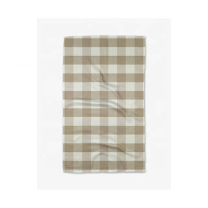 Lightweight 100% Cotton Embroidered Golf 20x30 150 GSM Quick Absorbing Budget Friendly Sustainable Machine Wash Beige <b>Tea</b> <b>Towels</b> - Product Image 1