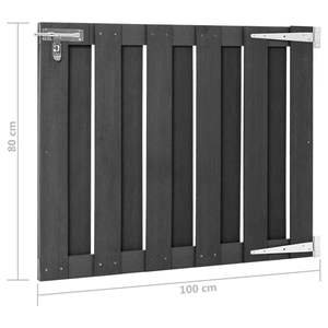 Puerta de Jardín de WPC Gris de 39.4"x31.5", Rejilla y Puerta Duraderas para Cercas - Product Image 6