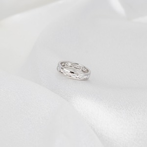 Anillo de Eternidad Completo con Diamantes Cultivados en Laboratorio, Corte Esmeralda Redondo, en Oro Blanco de 14K, Anillo de Boda de Lujo, Regalo de Aniversario para Ella, Elegante - Product Image 6