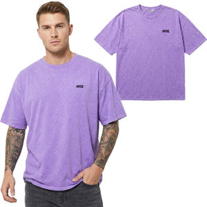 Camisetas Vintage Wash Streetwear para Hombre, Camiseta Oversize de Algodón Teñida, Logotipo Minimalista, Suministro de Marca Privada, Camiseta Oversize para Hombre - Product Image 1