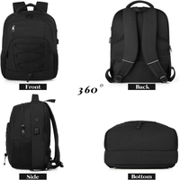 Multifunktionale Wasserdichte Schulrucksäcke Schwarz Kinder-Schultaschen für Jungen Mädchen Kinderrucksäcke Schüler-Schultaschen