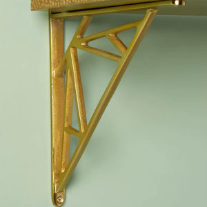 Support d'étagère en laiton moderne, rehaussant les espaces contemporains avec une finition élégante, un design minimaliste et une grande résistance - Product Image 1