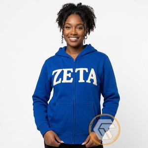 GREEK TREASURES เสื้อฮู้ดผู้หญิงแบบกำหนดเอง Zeta Phi Beta สำหรับฤดูหนาวและฤดูใบไม้ร่วง ผ้าฝ้ายฟลีซเนื้อนุ่ม 500 กรัม เป็นมิตรกับสิ่งแวดล้อม ปักลายด้านหน้า - Product Image 4