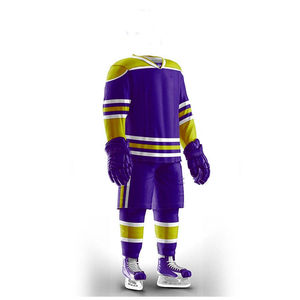 Tenue de hockey sur glace, ensemble de vêtements de sport respirant et léger, vêtements de sport imprimés avec logo personnalisé, 100% polyester - Product Image 2