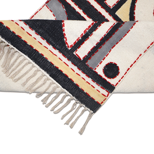 Alfombra Bohemia Kantha de Algodón Hecha a Mano de 3x5 Pies, Antideslizante, Ecológica, de Pelo Corto para Sala de Estar, Decoración del Hogar, Alfombra Kantha de Algodón Indio 2x - Product Image 6
