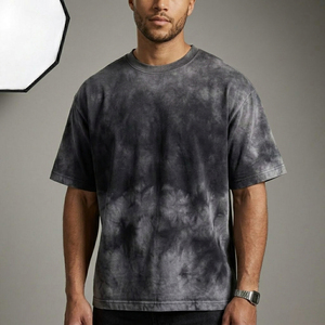 Men's Oversized Tie-Dye Short Sleeve T-Shirt O-Neck Casual Tie Washed Tee Shirts Men Summer Street Style Acid Wash <b>TShirt</b> Mens - Product Image 6