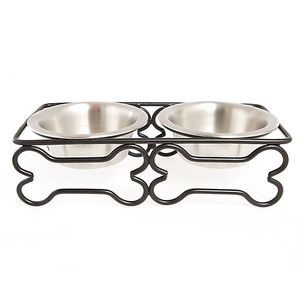 Gamelle surélevée pour chien, gamelle antidérapante en céramique, gamelle décorative dorée pour animaux, support robuste en fer pour gamelle, support pour gamelle de chiot - Product Image 4