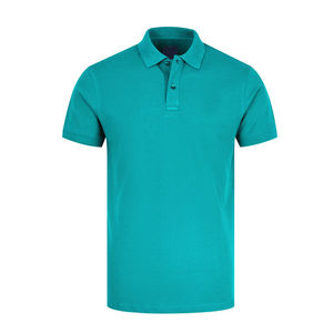 Polo homme uni à manches courtes, prix bas, 100% coton, séchage rapide, vêtement décontracté - Product Image 1