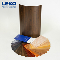 Recubrimiento en Polvo con Textura de Madera de Nogal y Relieve Profundo de Lujo para Cabeceras de Hotel y Escritorios Ejecutivos