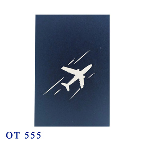 Carte pop-up 3D artisanale en papier, motif avion commercial, découpe laser, impression offset, cadeaux Saint-Valentin, style amour, personnalisable - Product Image 6