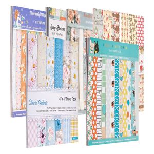 72 Hojas de Papel para Scrapbooking de 6x6 Pulgadas, Diseños con Patrones Vibrantes para Recortar y Grabar en Relieve - Product Image 1