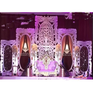 Gorgeous Wedding Stage <b>Backdrop</b> <b>Frames</b> Hot Selling Indian Wedding Hand Carved <b>Backdrop</b> Panel Latest Design Fiber <b>Backdrop</b> Panels - Product Image 1