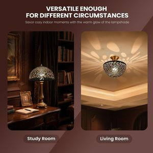 Coprilampada a Cupola in Metallo, Eleganti Paralumi per Lampadine - Product Image 2